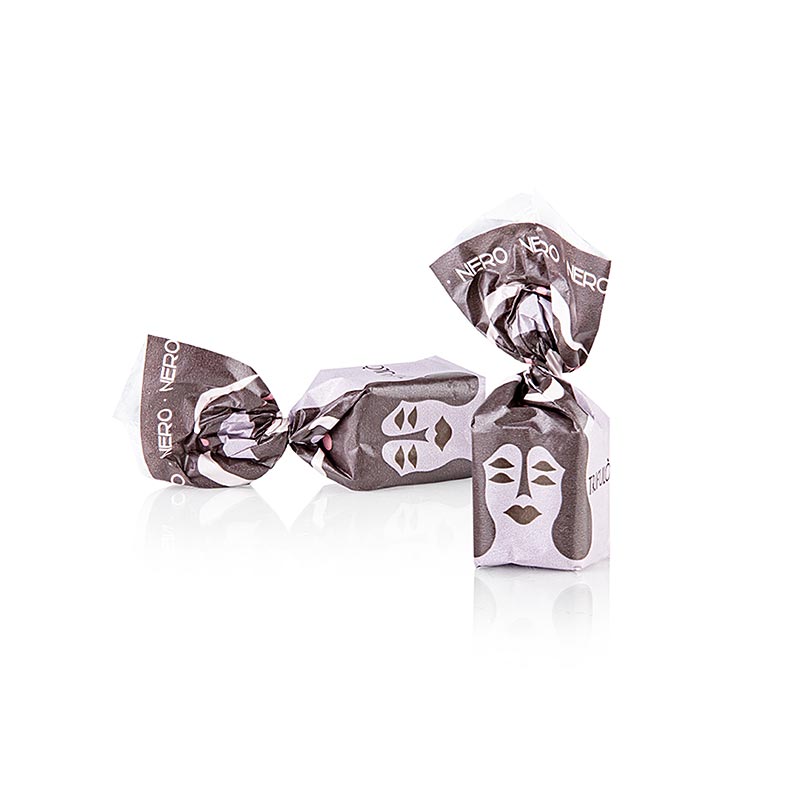 Trüffelpralinen - Dolce d´Alba, dunkle Schokolade, ca. 14g, schwarz, 1 kg