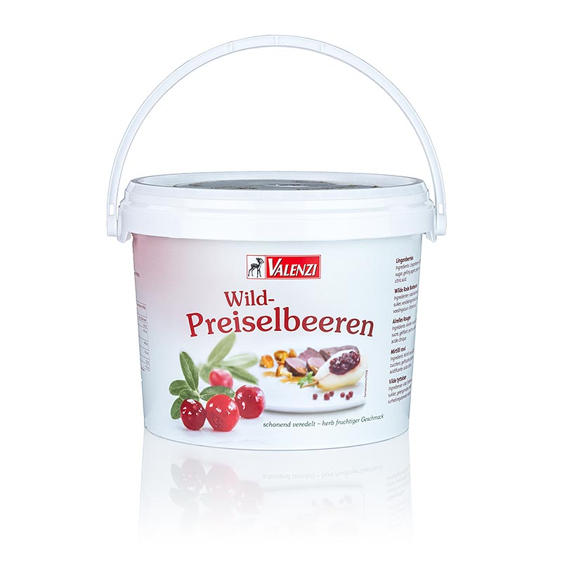 Wildpreiselbeeren, gezuckert, fest, 2 kg - hochwertige Zutat für Desserts, Kuchen und mehr