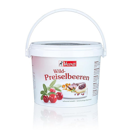 Wildpreiselbeeren, gezuckert, fest, 2 kg - hochwertige Zutat für Desserts, Kuchen und mehr