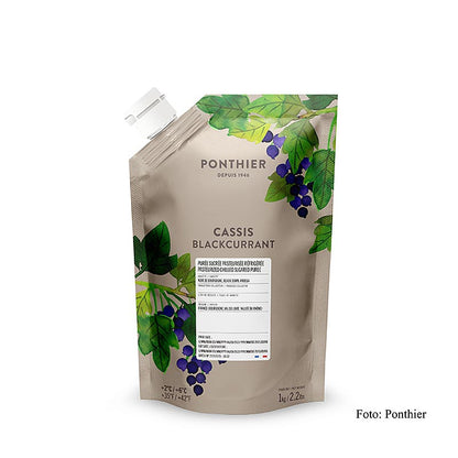 Purée - Cassis, avec sucre, 1 kg
