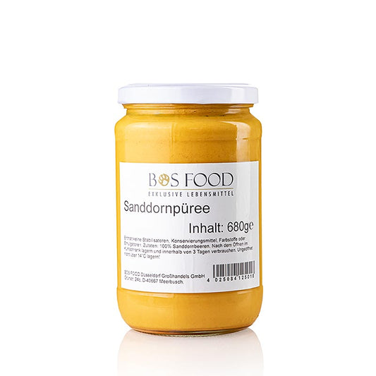 Fein passiertes Sanddorn-Püree, 680 g, ideal für Suppen, Saucen, Chutneys und als i-Tüpfelchen für Kuchen- und Keksglasuren und Süßspeisen