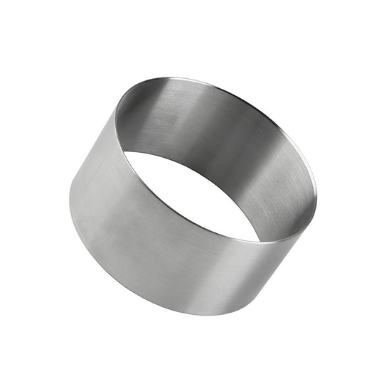 Ausstecher aus Edelstahl, glatt, 8 cm Durchmesser, 4 cm hoch, 1,3 mm stark, 1 Stück