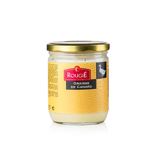 Entenschmalz, leicht gesalzen, Rougié, 320 g - Zum Anbraten von Gänse- oder Entenleber und Fleisch, verleiht feinen Entengeschmack, auch in 3,6 kg Dose erhältlich