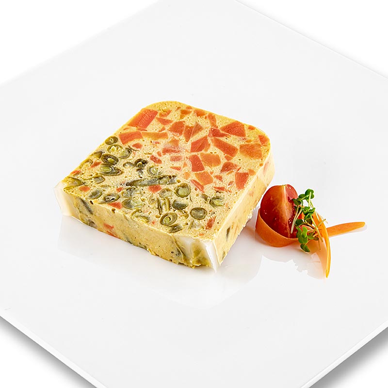 Eine köstliche Gemüse Terrine von Rougiè, ideal als Vorspeise oder Beilage Enthält Putenfleisch und wiegt 1 kg