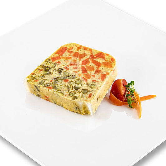 Eine köstliche Gemüse Terrine von Rougiè, ideal als Vorspeise oder Beilage Enthält Putenfleisch und wiegt 1 kg