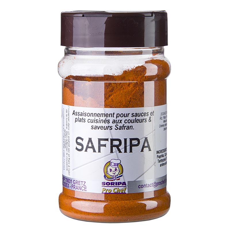 German: Organische Safripa Safran-Aroma-Mischung mit Paprika und Curcuma, 170 g - hochwertige Gewürzmischung für köstliche Gerichte
