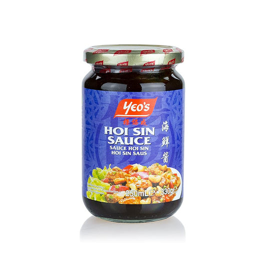 Hoi Sin Sauce von Yeo´s, 330 g - Eine unentbehrliche kantonesische Spezialität für die chinesische Küche, ideal als Marinade und Sauce für klassische Gerichte wie gebratene Ente, gegrilltes Fleisch oder Seafood