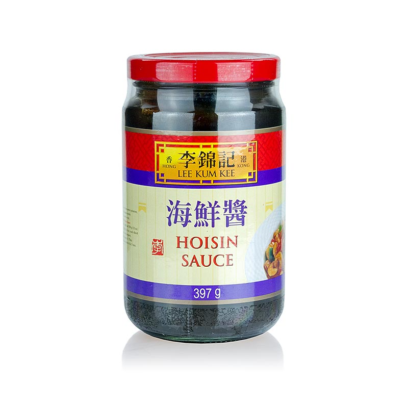 Hoi Sin Sauce, Lee Kum Kee, 397 g - eine unentbehrliche kantonesische Spezialität für die chinesische Küche, als Marinade und Sauce für klassische Gerichte wie gebratene Ente, gegrilltes Fleisch oder Seafood