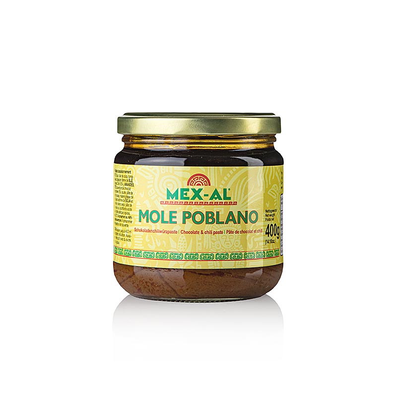 Mole Poblano, sauce mexicaine au chocolat, piquante, 400 g