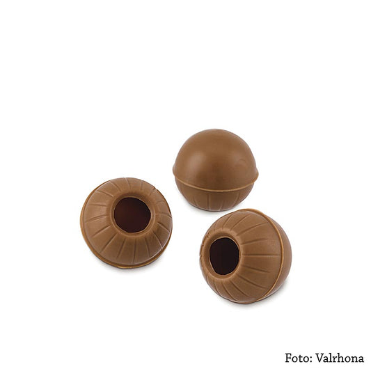 Trüffel-Hohlkugeln aus Vollmilchschokolade, Durchmesser 25mm, Valrhona, 1,3 kg, 504 St, ideal für die Herstellung von individuellen Füllungen