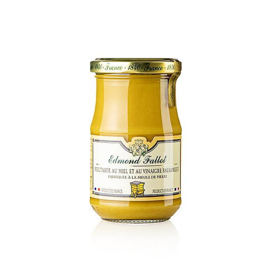 Fallot - Moutarde fine au vinaigre balsamique et au Miel, 190 ml