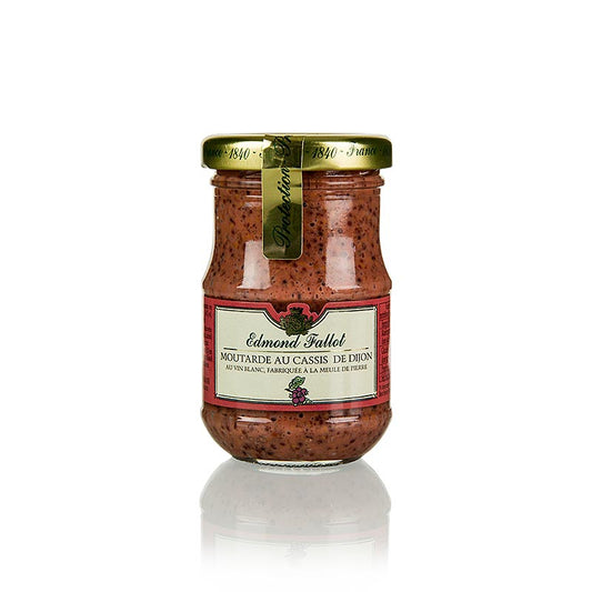 Fallot - Senf, grob, mit schwarzen Johannisbeeren & Cassislikör, 100 ml: Eine ideale Kombination von Schärfe, grobkörnigem Senf und fruchtiger Note