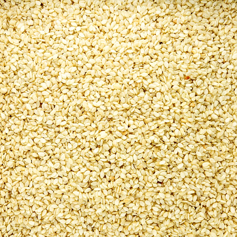 454 g Packung geschälter weißer Sesamsamen, vielseitig für Brot, Kuchen, Salate und Dressings, reich an gesunden Fetten, Proteinen und Mineralien, subtil nussiger Geschmack