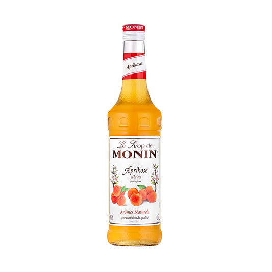 Monin Aprikosen Sirup, 700 ml - Hochwertiges Produkt für phantasievolle Cocktails, Desserts und mehr, mit außergewöhnlich hoher Konzentration und ergiebiger Qualität, schmeckt nach Aprikosen