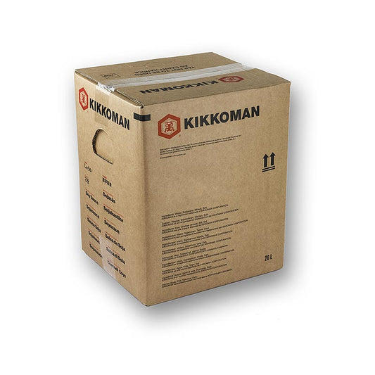 Soja-Sauce - Shoyu, Kikkoman, Japan, 20 l - Großverbraucher Bag in a Box, ideal zum Würzen und als Salzersatz in der asiatischen Küche