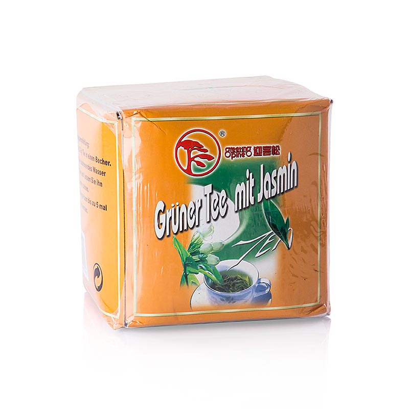 Loser grüner Tee mit Jasminblüten, verpackt in einem luftdichten Beutel von 1 kg, ideal für Gastronomen oder Teeliebhaber