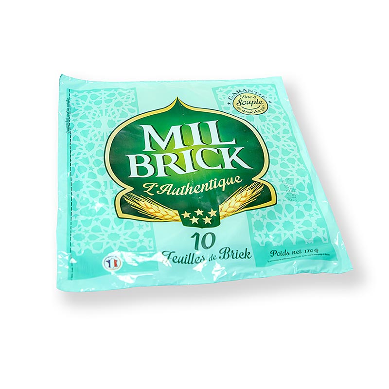 Dünne Weizenteigblätter für die Herstellung von nordafrikanischen Bricks und anderen gefüllten Teigspeisen, Frühlingsrollen, Gemüsesäckchen und Teigtaschen, die sich bestens frittieren lassen