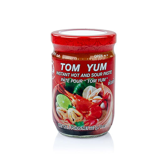 Tom Yum Paste, scharf und sauer für Suppen, 227 g - würzige Paste aus Zitronengras und Chilipfeffer, ideal für die Zubereitung von Thailands beliebtester Suppe mit Shrimps, Pilzen, Fisch, Hühnchen und verschiedenen Gemüsesorten