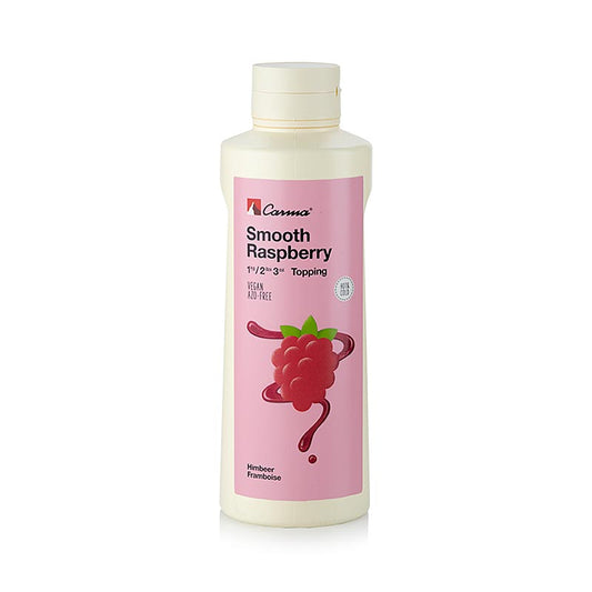 Topping - Himbeer, 1 kg - Gebrauchsfertige Dessert-Sauce von Carma, perfekt für Eisspezialitäten und Desserts, kann kalt oder warm serviert werden Erhältlich in verschiedenen Geschmacksrichtungen: Caramel, Schokolade, Himbeer, Erdbeer, Heidelbeer, Kiwi und Mango