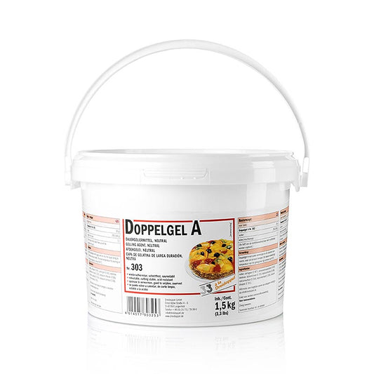 Tortenguss Doppelgel, Dreidoppel, No303, 1,5 kg - Dauergeliermittel mit neutralem Geschmack für Obsttorten