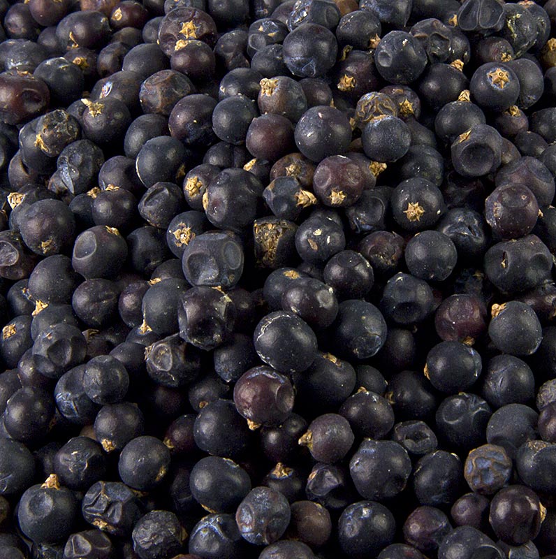 Wacholderbeeren, ganz, 1 kg - Würzige, süß-bittere Beeren für Wildgerichte, Sauerkraut und Gin