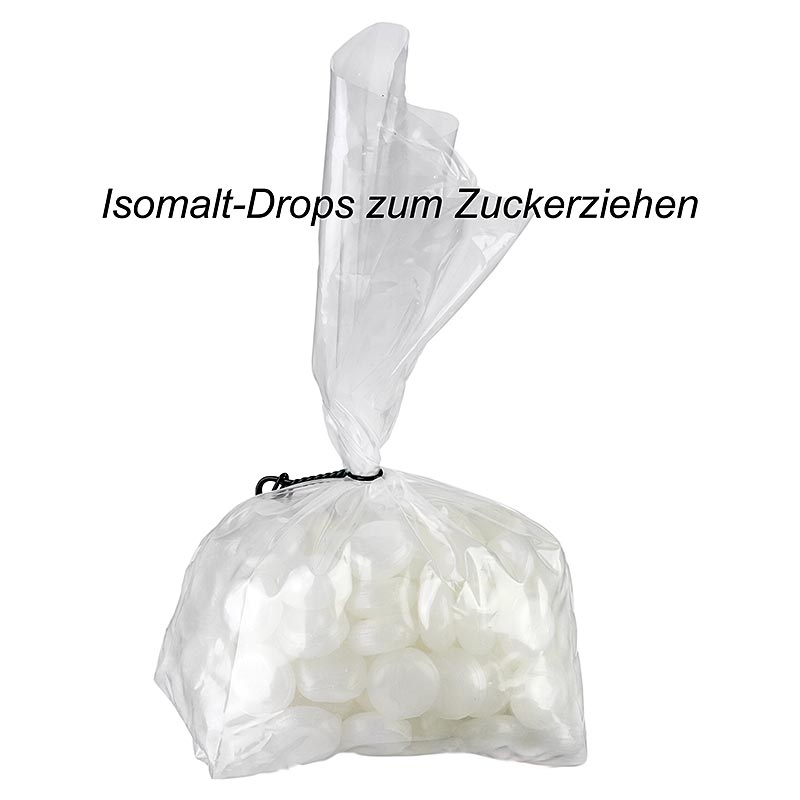 Isomalt-Drops zum Zuckerziehen und Zuckeraustauschstoff in mikrowellengeeigneter Verpackung, 1 kg