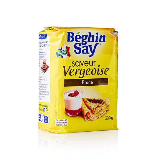 Vergeoise Zucker, braun, mit Karamel aromatisiert, 500 g