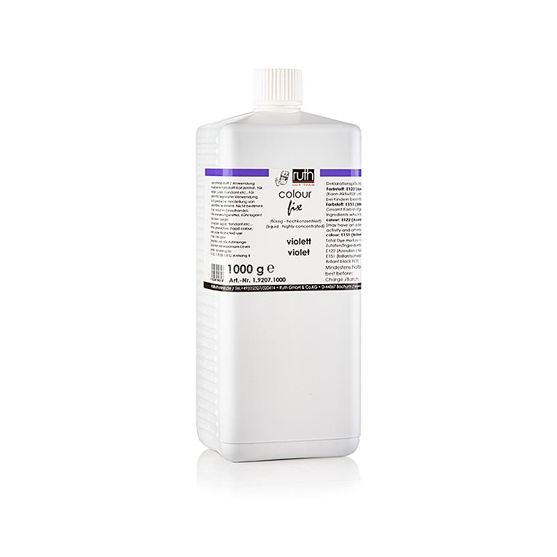 Lebensmittelfarbe Flüssig in Violett, hochkonzentriert, hitzebeständig bis 150°C, 1 kg