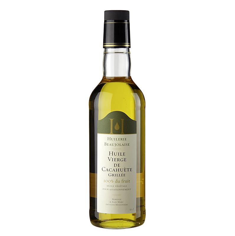Geröstetes Erdnussöl von Huilerie Beaujolaise, Auslese Virgin, 500ml, mit starkem Duft, geeignet für grünen Salat, Tomaten und Käse-Rezepte