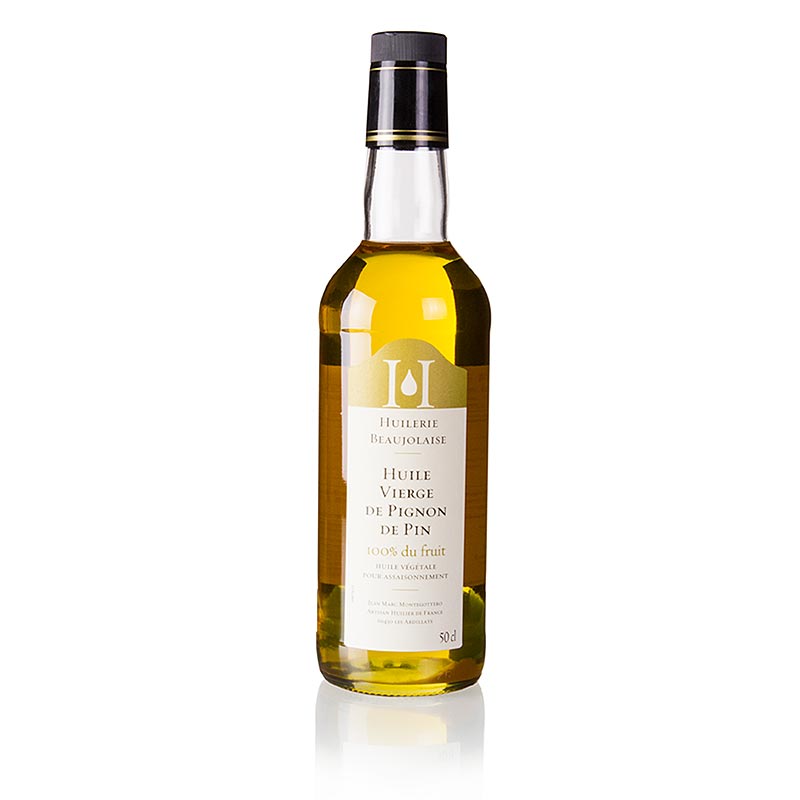 Pinienkernöl der Huilerie Beaujolaise, 500 ml, Premium-Qualität, intensiver nussiger Geschmack, perfekt für kalte und warme Gerichte