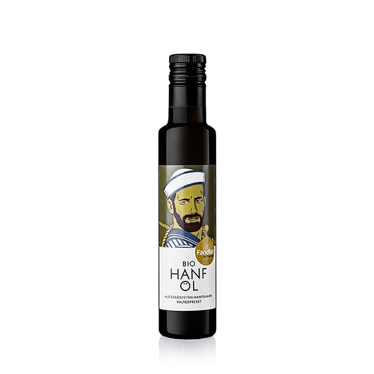 Hanföl, aus der Steiermark, Fandler, BIO, 250 ml - hochwertiges, kaltgepresstes Bio-Hanföl mit grasigem Duft und nussig-herbem Geschmack, ideal zum Verfeinern von Salaten, Suppen und Aufstrichen, nicht zum Braten geeignet