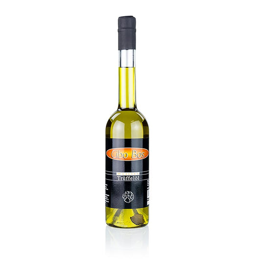 Flasche CIBO BOS Natives Olivenöl Extra mit weißem Trüffelgeschmack, 500 ml, delikates Trüffelöl als Würze für Vorspeisen, Pilzsalate, Filetsteaks und Käsesorten erhältlich
