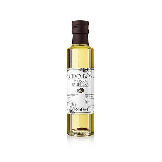 CIBO BOS Olio d'oliva aromatizzato al tartufo bianco (olio al tartufo), 250 ml