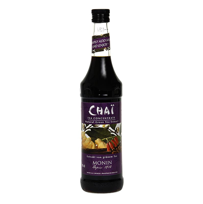 Chai-Gewürzter Tee Extrakt, 700 ml - Kräftiger Geschmack, aromatisch, exotisches Gewürzaroma von Zimt, Nelken und Schwarztee, perfekt für Heißgetränke auf Milchbasis, Kaffee und Tee-Kreationen