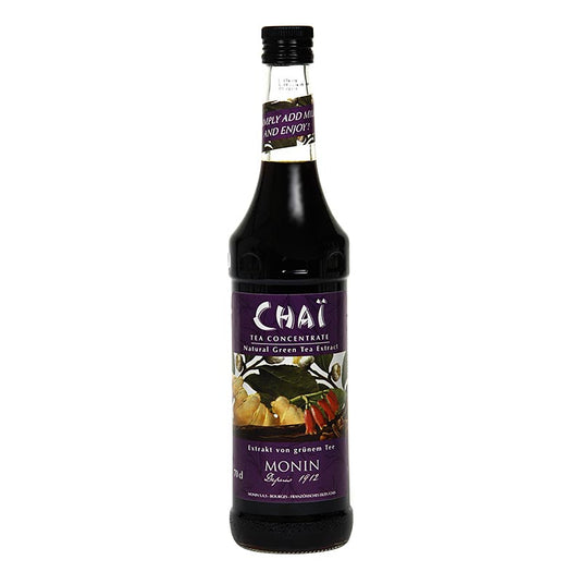 Chai-Gewürzter Tee Extrakt, 700 ml - Kräftiger Geschmack, aromatisch, exotisches Gewürzaroma von Zimt, Nelken und Schwarztee, perfekt für Heißgetränke auf Milchbasis, Kaffee und Tee-Kreationen