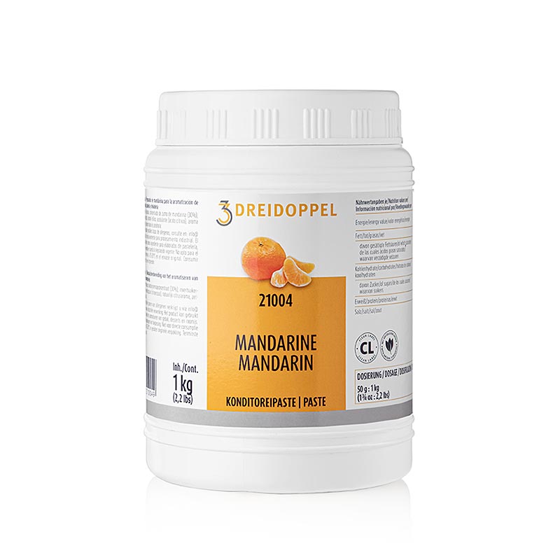 German: Bild eines 1 kg Mandarinen-Paste von Dreidoppel, Produkt No 210, perfekt für Backen und Desserts