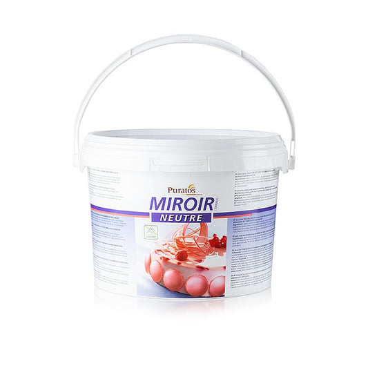 Nappage Neutral - Miroir/Lady Fruit für Spiegel, 5 kg - Vielseitiges neutrales Gel für glänzende Spiegel auf Torten, Gebäck und Desserts, verleiht professionelles Aussehen, neutraler Geschmack, natürlicher Geschmack der Zutaten, ideal für Hobbyköche und professionelle Gastronomen, spektakuläres Finish für Desserts
