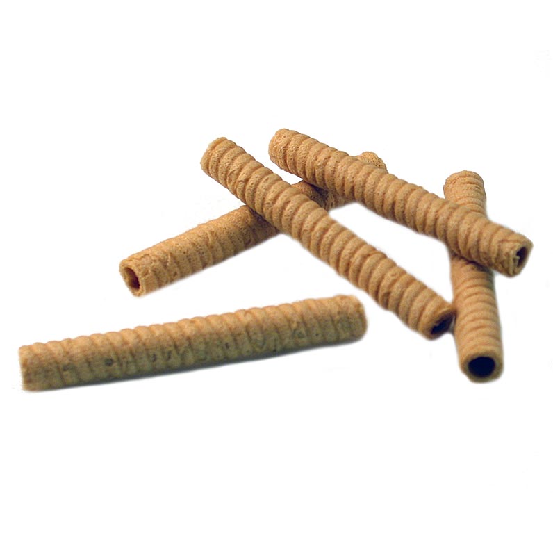 German: Hohlhippen - Canoli Corti, einfarbig, 9cm, 800 g, 250 St - Leckere, knusprige Hohlhippen in zylindrischer Form, 9cm lang, 800g, 250 Stück