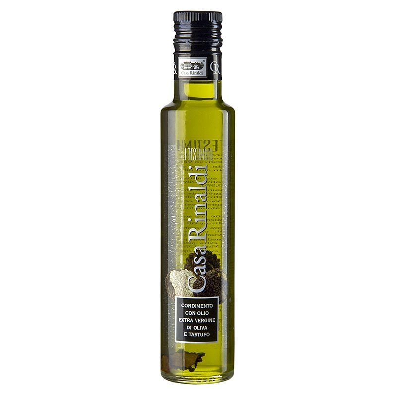 Flasche natives Olivenöl Extra Casa Rinaldi mit weißem Trüffel-Aroma & Sommertrüffel, 250 ml, perfekt zum Verfeinern von Gerichten und als Basis für Dressings und Saucen für Liebhaber der italienischen Küche