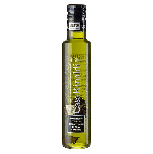 Flasche natives Olivenöl Extra Casa Rinaldi mit weißem Trüffel-Aroma & Sommertrüffel, 250 ml, perfekt zum Verfeinern von Gerichten und als Basis für Dressings und Saucen für Liebhaber der italienischen Küche