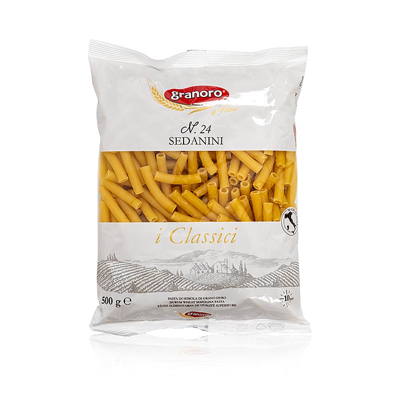 Röhrenförmige italienische Nudeln von Granoro aus Hartweizengrieß, perfekt für Nudelsalate und Saucen, Kochzeit 6-10 Minuten, 500g Packung