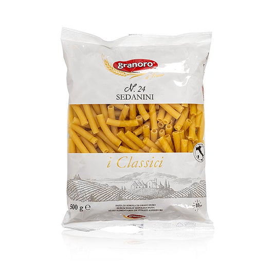 Röhrenförmige italienische Nudeln von Granoro aus Hartweizengrieß, perfekt für Nudelsalate und Saucen, Kochzeit 6-10 Minuten, 500g Packung