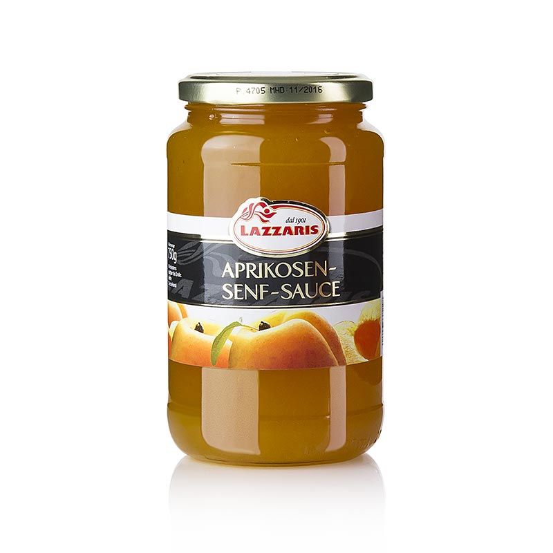 Aprikosen-Senf-Sauce, 750 g, ideal für Brot, Wild und Brie, süßlich-pikante Note