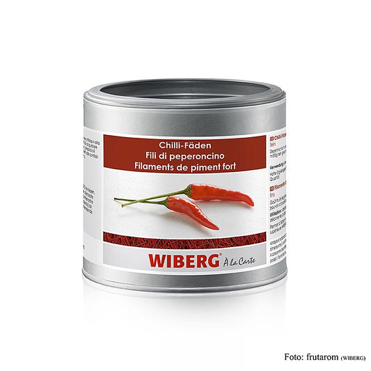 Wiberg Chilifäden, fein, 45 g - Verwenden Sie die dezent-scharfen Chilifäden von Wiberg als Würzung mit dekorativem Charakter für Salate, Vorspeisen, Nudelgerichte und andere pikante Gerichte