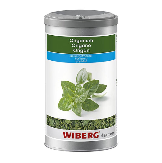 Gefriergetrocknetes Wiberg Origanum, 65 g, mit würzigem, herb-aromatischem und leicht scharfem Geschmack, ideal für Salate, Suppen, Saucen, Fleisch, Geflügel, Pizzen, Nudel- und Eiergerichte, Gemüse und Hülsenfrüchte