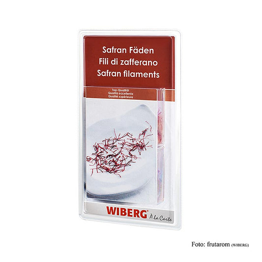 Safran-Fäden von Wiberg, 4 g, 4 x 1g - Würziger, aromatischer Safran mit leichter Honignote, ideal für Risotto, Paella und Fischeintöpfe Traditionsreiche Qualität von WIBERG