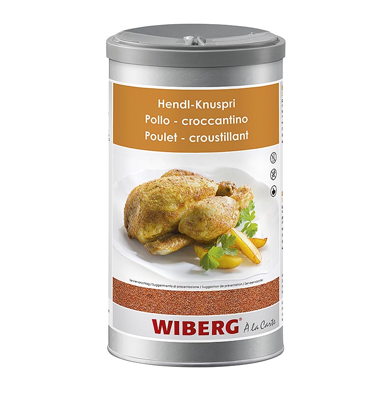 Large 125 kg container of Wiberg Hendl-Knuspri seasoning salt for poultry (English)