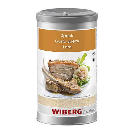 Gewürzmischung Wiberg Speck mit kräftig-würzigem Geschmack nach geräuchertem Speck und Schinken, ideal für Vorspeisen, Suppen, Saucen und Hauptgerichte