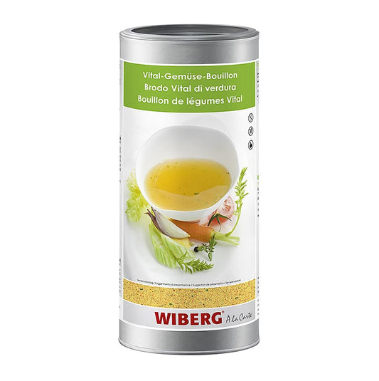Bouillon-Pulver für Gemüse, ideal zum Würzen und Verfeinern von Gerichten Dosierung: 22g auf 1 Liter Wasser, Gesamtergiebigkeit: 54 Liter