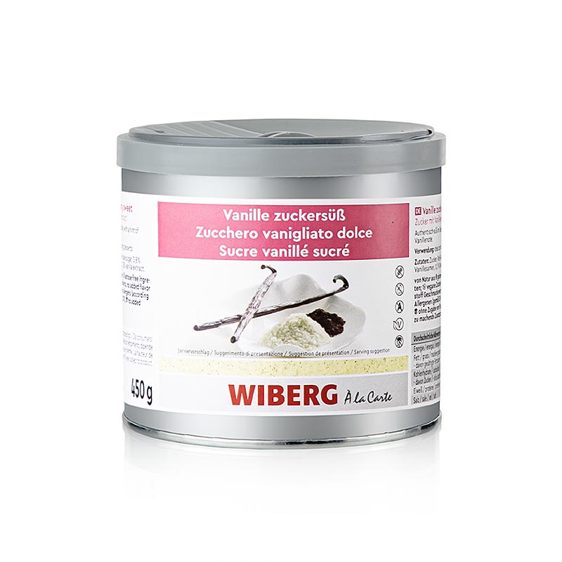 Wiberg Vanille Zuckersüß, Zucker mit Vanille-Extrakt, 450 g